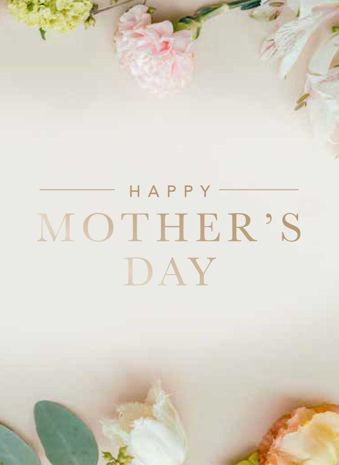 happy mother's day peach greeting card